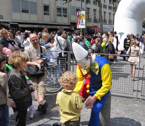 Clown at the Pompidou Center