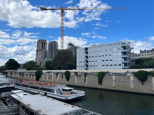 Notre Dame with workers' quarters