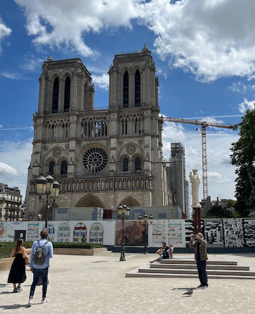 Notre Dame front renovations