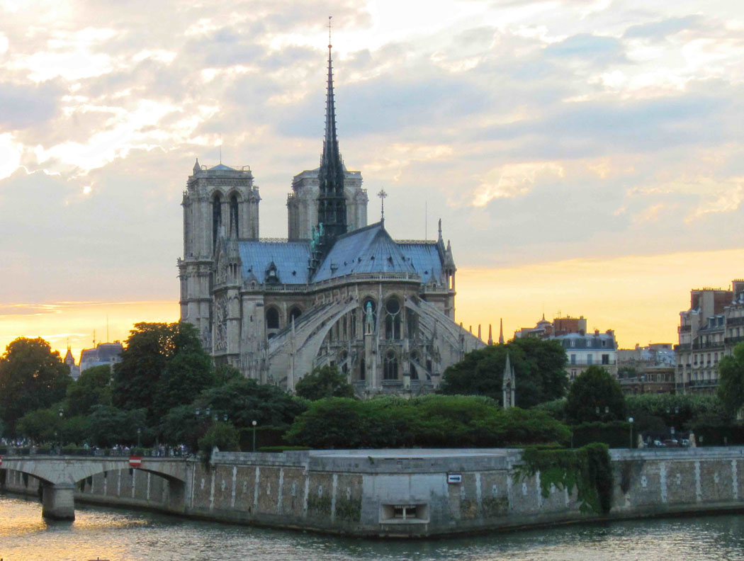 Notre Dame at sunset