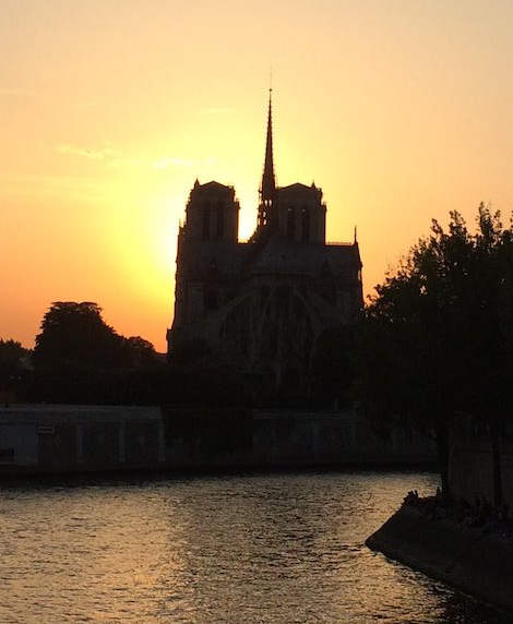 Notre Dame at Sunset